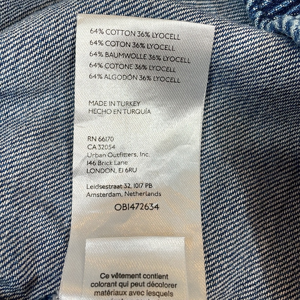 Pilcro Jeans Size L Relaxed Fit High Rise Pull On Cargo Denim EUC Worn Once - Picture 9 of 11